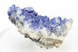 Vibrant Azurite on Quartz Crystals - China #252082-1